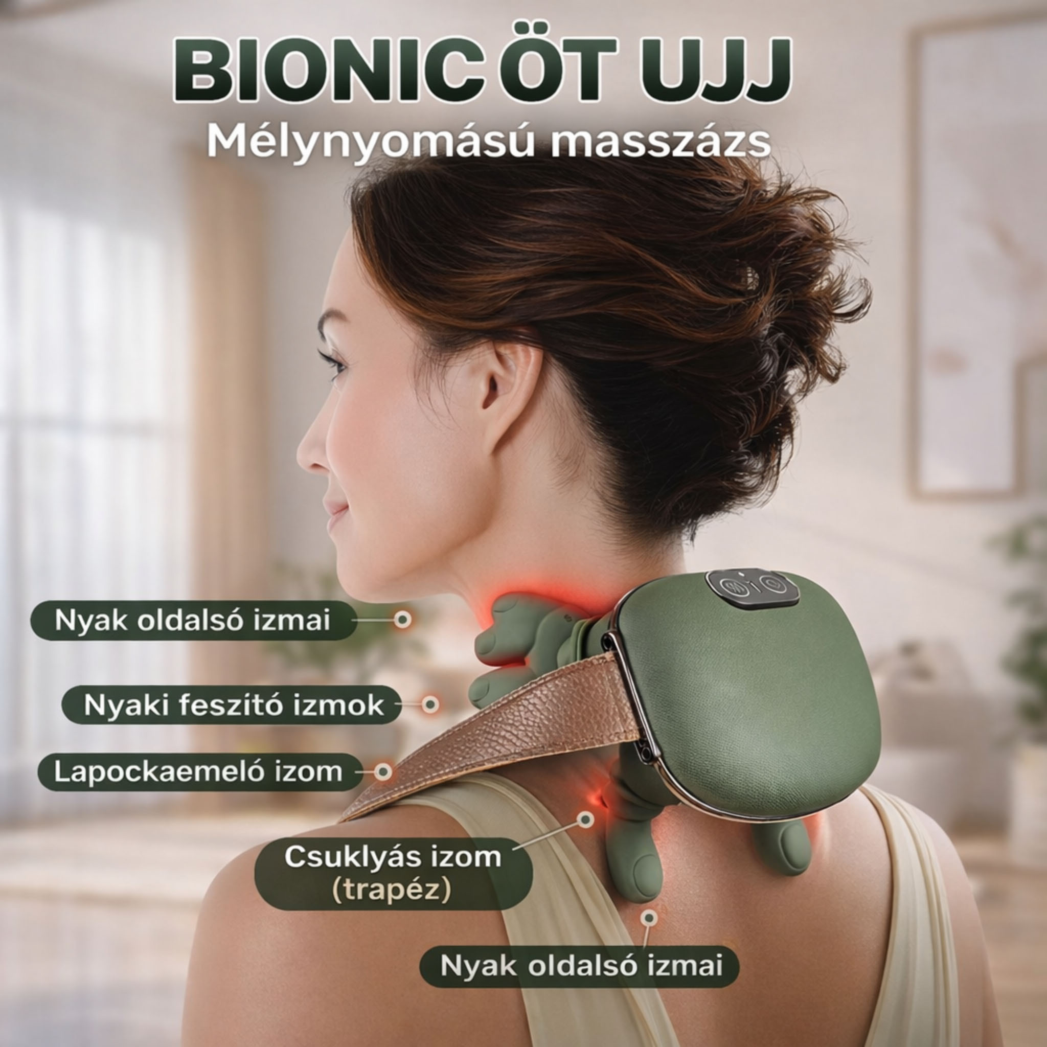 Mélyizom masszázs nyak és váll területén